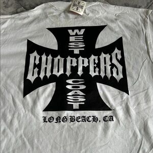 West Coast Choppers White Short-Sleeve Graphic Tee vintage retro size xl